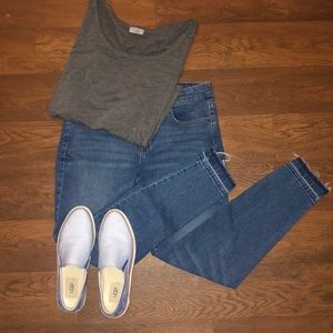 BLUE & WHITE STRIPED UGG SNEAKERS